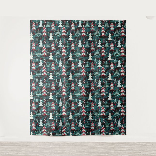 Christmas trees.  tapestry (Front)