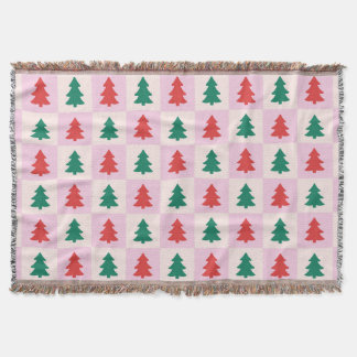 Christmas Trees Throw Blanket
