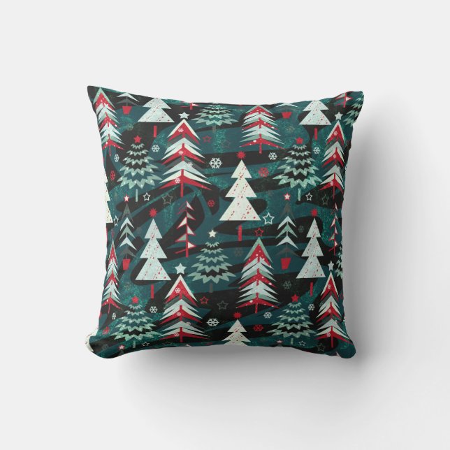 Christmas trees.  throw pillow (Front)