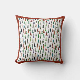 Christmas trees  throw pillow