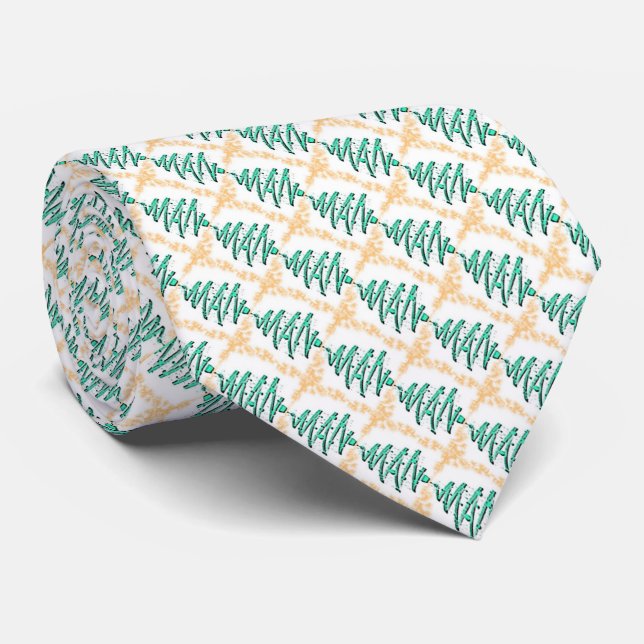 Christmas Trees Tie (Rolled)