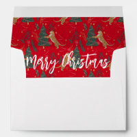 Christmas trees & tigers pattern custom background