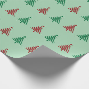 Christmas trees & twinkling stars Holiday Seamless Wrapping Paper