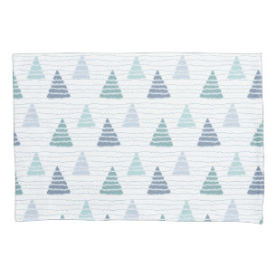 Christmas trees with beads strings pattern pillowcase