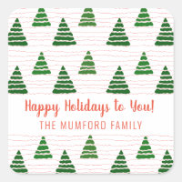 Christmas trees with beads strings pattern 