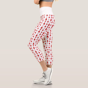 Christmas Trees with Gift Boxes Pattern High Capri Leggings