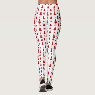 Christmas Trees with Gift Boxes Pattern Long Leggings