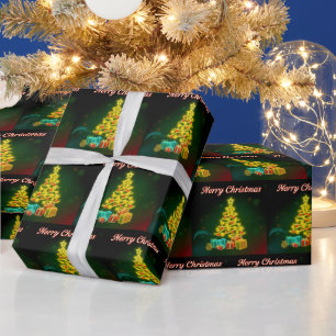 Christmas Trendy Neon Holiday Collection Wrapping Paper