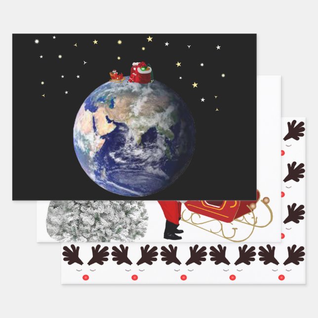 Christmas Tri-Pack Wrapping Paper Sheets (Set)