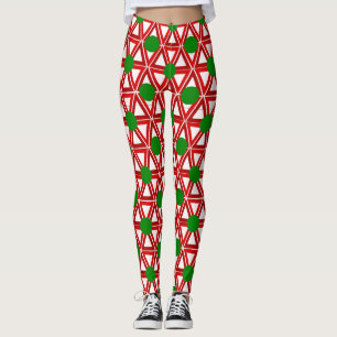 Christmas Triangle Quilt Leggings