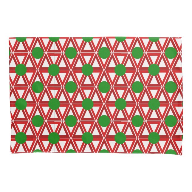 Christmas Triangle Quilt  Pillowcase (Front)