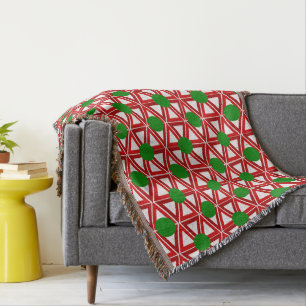 Christmas Triangle Quilt  Throw Blanket