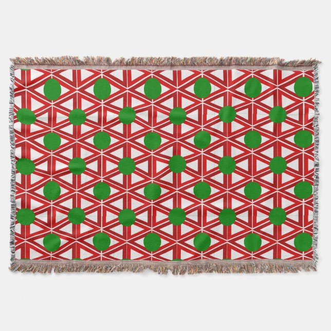 Christmas Triangle Quilt  Throw Blanket (Front)