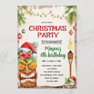 Christmas Tropical Party invite