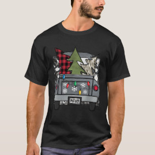 Christmas Truck and Red Buffalo Plaid Holiday Tree T-Shirt