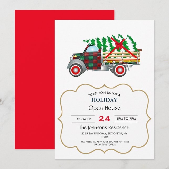 Christmas Truck         Invitation (Front/Back)