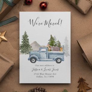 Christmas Truck Moving Announcement We've Moved Postcard