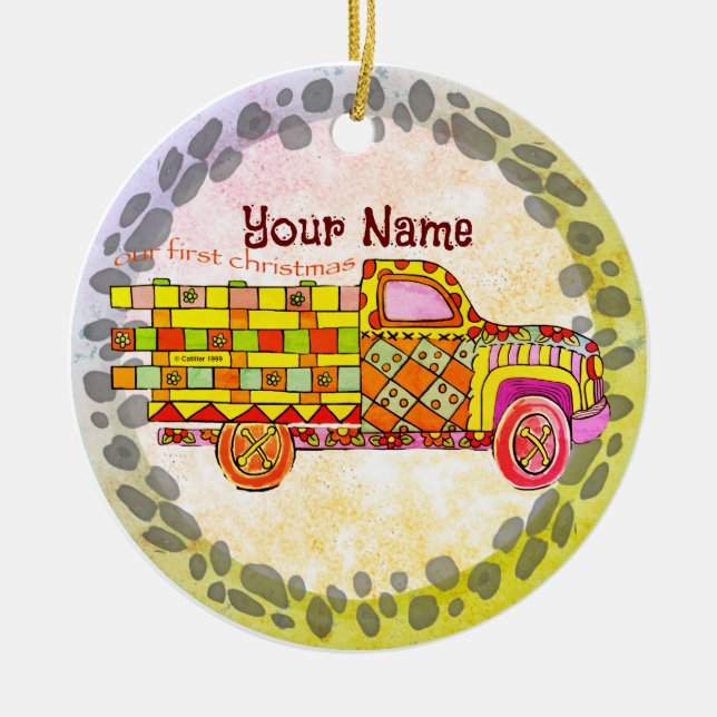 Christmas Truck ornaments (Front)