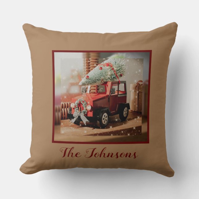 Christmas Truck Pillow (Front)