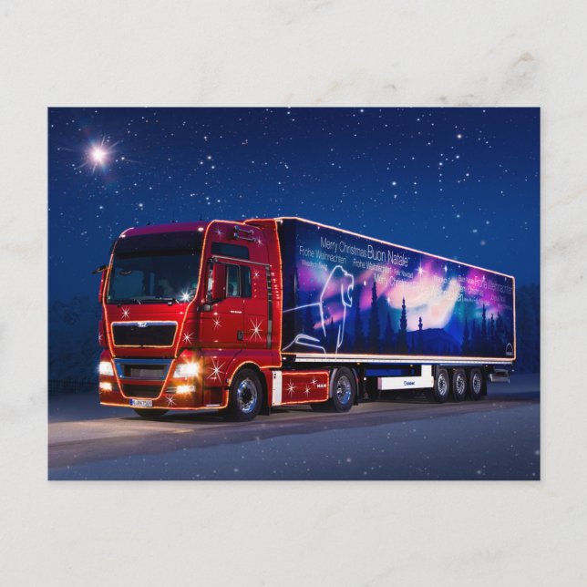 Christmas Truck Postcard (Front)