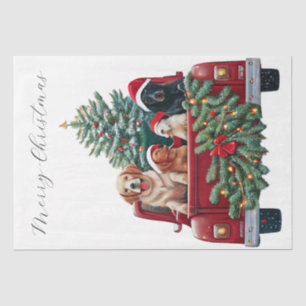 Christmas Truck Puppy Dogs Tissue Paper