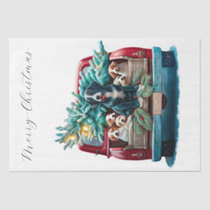 Christmas Truck Puppy Dogs Tissue Paper