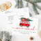 christmas truck red script moving announcement