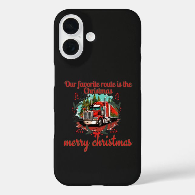Christmas Truck Route Holiday Driving Festive Jour Case-Mate iPhone Case (Back)