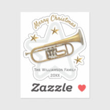 Christmas Trumpet Stars Music Lover's Personalized