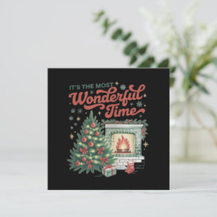 Christmas t's The Most Wonderful Time Vintage Invitation