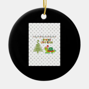 christmas turtle A-Line Dress Ceramic Ornament