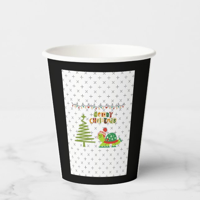 christmas turtle A-Line Dress Paper Cups (Front)