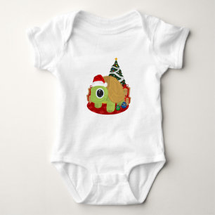 Christmas Turtle Baby Bodysuit