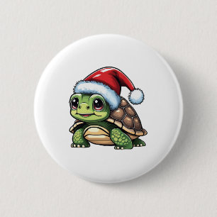 Christmas Turtle Copy 2 Inch Round Button