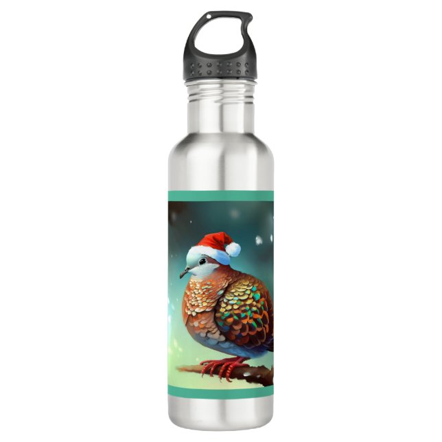 Christmas Turtle Dove 3 710 Ml Water Bottle (Front)