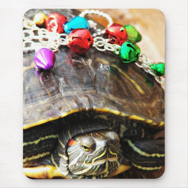 Christmas Turtle Mouse Pad (Front)