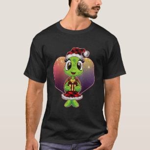 Christmas Turtle Pajama Sea Turtle Beach Women Gir T-Shirt