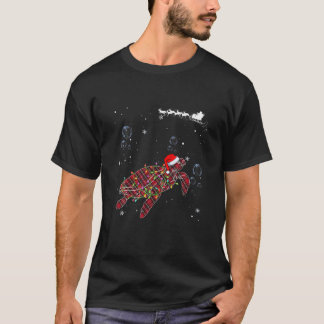 Christmas Turtle Plaid Pajama T-Shirt