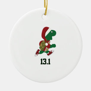 Christmas Turtle runner 13.1 Ceramic Ornament