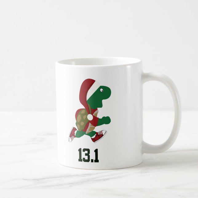 Christmas Turtle runner 13.1 Coffee Mug (Right)