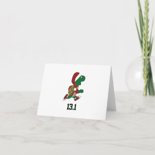 Christmas Turtle runner 13.1 Holiday Card