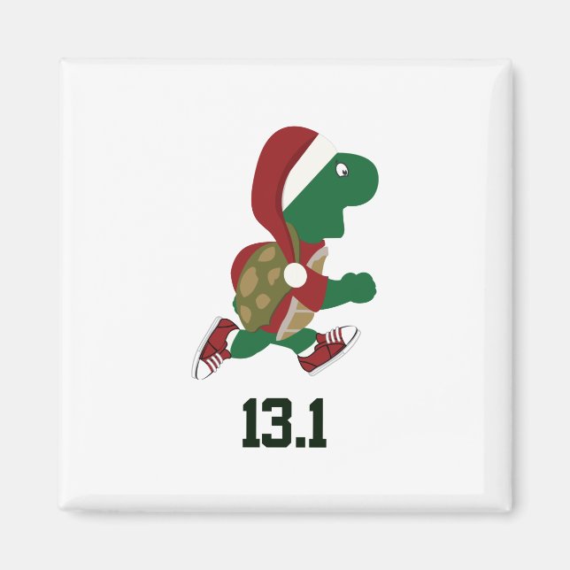 Christmas Turtle runner 13.1 Magnet (Front)