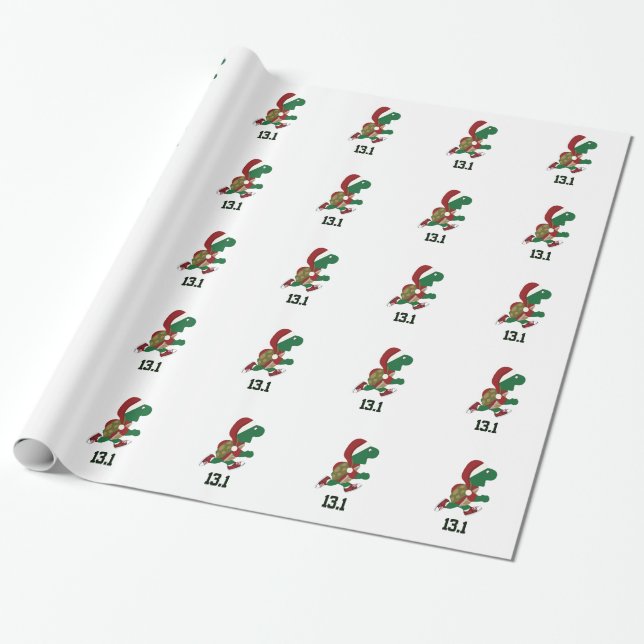 Christmas Turtle runner 13.1 Wrapping Paper (Unrolled)