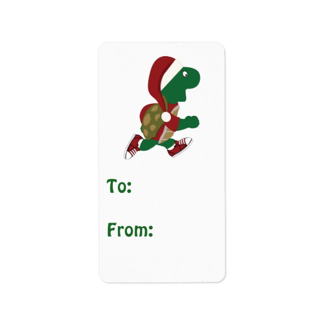 Christmas Turtle Runner Gift tag (Front)