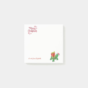 Christmas,Turtle ,Santa Hat,Present-Personalized Post-it Notes