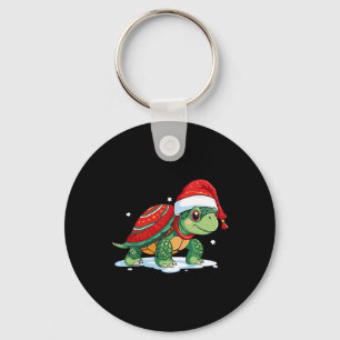 Christmas Turtle Santa Sea Turtle Beach Lover Ocea Keychain