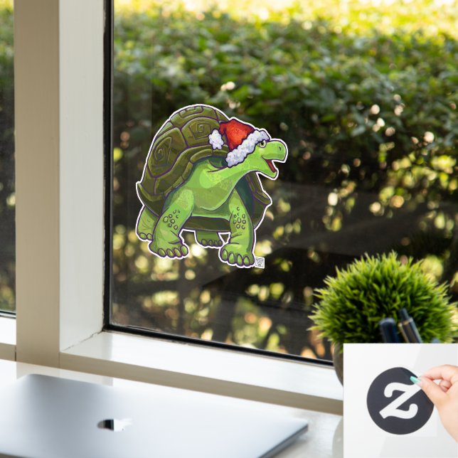 Christmas Turtle Window Cling (Office)
