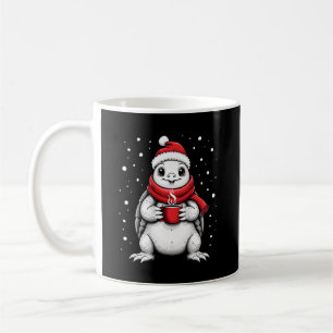 Christmas Turtle with Santa Hat Coffee Lover Funny Mug