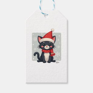 Christmas Tuxedo Cat Santa Scarf Ugly Xmas Women G Gift Tags
