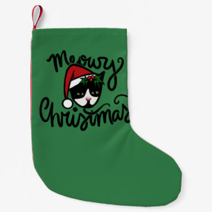 Christmas Tuxedo Cat Small Christmas Stocking